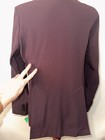 Charles Ancona Ladies Size 16 Plum Show Jacket Coat With Cuffs And Black Trim