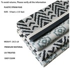 B-usa Outdoor Rugs 9x18  Camper Mat Patio Plastic Straw Rug - Used Display