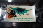 Original Ed Roth Decal To Hell With Death Chopper Bobber Hot Rod Vintage Skull