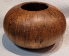 Vintage Spalted Sweet Gum Hand Turned Wood Bowl Signed By R  Lentz  7 x4 