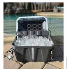 Portable Evaporative Cooler Gray 900 Cfm 2-speed Ultra Compact For 350 Sq Ft In 
