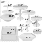 Set Of 10 Metal Cake Stands  Cupcake Holder Fruits Dessert Snack Plate Decor