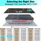 Sihaian 8x16ft Rectangular Pool Cover With Side Storage For Oval And Rectangu   