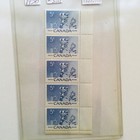 1956 Hockey 5 Cent Stamps Unbroken Sheet
