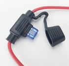 In-line Car Fuse Holder Atm Blade Mini Fuse 16awg Cable 12 24 32v 25a Waterproof