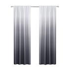 Set Of Two 84   Black Ombre Shades Window Panels