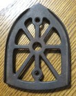 4 Vintage Cast Iron And Brass Sad Iron Trivets
