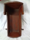 Old Primitive Wooden Cradle Original Red Paint Cut Nails Dovetailed 14 5 In