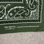 Vintage Paisley Bandana Handkerchief Usa Made 90s Dark Green 20 5 X 19