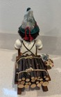 Holzkunst Christian Ulbricht Lumberjack Sled Incense Smoker Figurine Rare