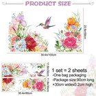 Large Removable Flowers Wall Stickers Colorful Peonies Wall Decals Peel And S   