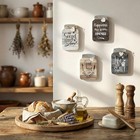 Set Of 4 Kitchen Wall Decor Signs  Rustic Farmhouse Art  8x5 Inch