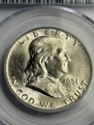 1951-d Franklin Half Dollar- Pcgs Ms64 Fbl 90  Silver