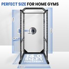 Power Cage Power Rack 1200lbs Squat Rack Adjustable W  J-hooks For Home Gym