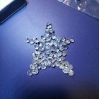 Lot Of  60 Count  Tiny small Self Shank Clear  Vintage Glass  Buttons