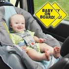 Zone Tech 2x Baby On Board Vehicle Car Warning Bumper Decal Sticker Signs 5x5 