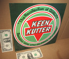 Keen Kutter - Tools Cutlery - Tin Sign - Quailty Remains For Long Time- Knife Ax