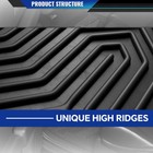 Tpe Floor Mats Silverado sierra 1500-3500hd Crew Cab 2019-2025 3pcs 1st 2nd Row