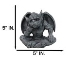 The Thinker Medieval Winged Gargoyle With Hand On Cheek Thinking Figurine