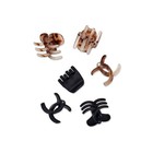 Scunci No-slip Grip Mini Claw Clips - Tortoise black - All Hair - 6-count