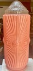 Vintage Art Deco Skyscaper Torpedo Bullet Pink Glass Lamp Shade