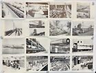 Rare Vintage American Railroad Black And White Foldable Photo Posters Set Of 2