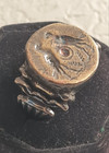 Roman Style Seal Ring Bronze Ancient Vintage Antique Look Spqr Legio Eagle