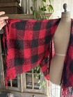 Buffalo Plaid Shawl Scarf Cozy Wrap Red Black Fringed O s Warm Soft Oversized