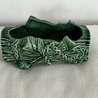 Vintage Green Log Planter Lumber Saw Axe Chains Flower Pot Retro Cabin Cottage