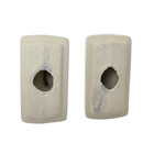 Vintage White Ceramic Towel Bar Rod Rack Post Holders Bracket Mid Century Modern