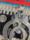 Sterling Number 8 Turquoise Chimney Butte Native American Squash Blossom Naja 