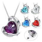 Crystal Heart Cremation Pendant Small Urns For Ashes Keepsake Necklace Jewellery