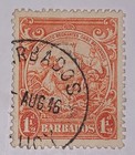 Travelstamps  Barbados Stamp Scott  195  1 1 2 Cent Denomination Used Ng