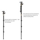 60  Professional Aluminium Tripod Monopod W  Ball Head Travel For Dslr Camera