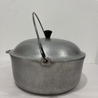 Vintage Hammered Club Aluminum Dutch Oven W lid Handle Hammer Craft