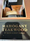 Bath   Body Works Mahogany Teakwood Min Gift Set 3pc Mist   Body Cream   Antibac