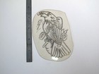 Vtg 1960s 70s Tattoo Flash Acetate Stencil Eagle And Branch Back View Signed Ea2