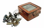 J scott Antique Sextant Nautical Brass Astrolabe Working Marine Vintage Box Gift