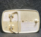 Wi07138 Very Cool Vintage 1970s     stone     Unisex Fashion Artwork Belt Buckle
