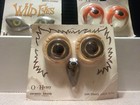 Vtg Ceramic Owl Eyes  beak   frog Eyes   rare Wild Eyes    Ceramic Macram   Accessories