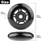 Replacement Luggage Suitcase Wheels 80mm 24mm 6mm 2 Pack Repair Kit Roller