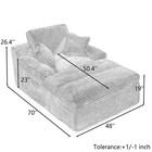 48  X 70  Corduroy Chaise Lounge With Ottoman  Boneless Sofa Bed For Living Room