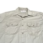 Dickies Men s Work Shirt Beige Short Sleeve Large 65  Polyester 35  Cotton