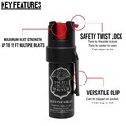 2 Pack Police Magnum Oc Pepper Spray  50oz Pocket Clip Self Defense Security