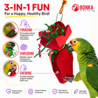 Bonka Bird Toys 2760 Red Valentine Crinkle Gift Box Chew Shred Forage Parrot Toy