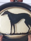 Vintage Mini Reverse Painted Framed Russian Wolfhound Borzoi
