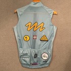 Ostroy Cycling Vest Adult Xl Extra Large Blue Toppa Patches Windproof Gilet Bike