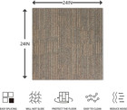 Carpet Tiles 24  X 24   18 Tiles 72 Sqft  Non Slip Floor Carpet Squares W sticke