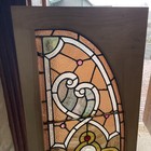 Sg4546 Antique Arch Top Stained Glass Window 18 X 49