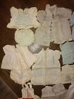 Antique Baby Clothes Lot White Cotton Victorian Bibs Shoes Some Handmade Vintage